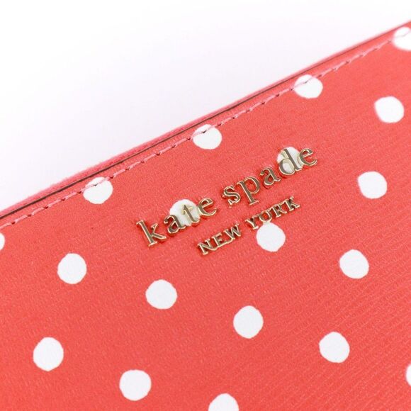 Kate Spade SPENCER DOT Zip Around Continental Wallet PEACH MELBA MULTI - Picture 11 of 11